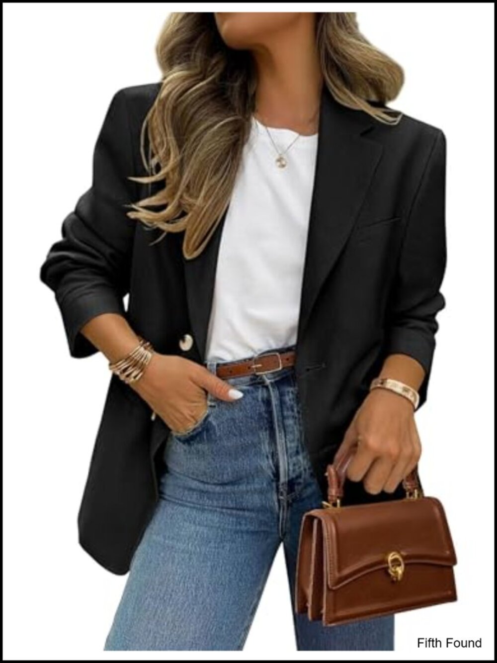 Womens Lightweight 100% Polyester Blazer Loose Fit Business Casual Work Jacket